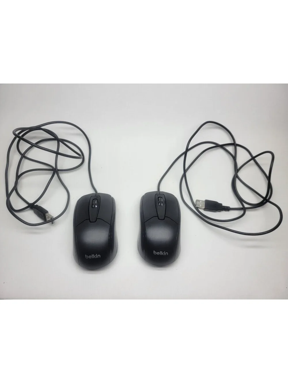 Lot of 9 Belkin 3 Button Scroll Wheel Optical Mouse F5M010QBLK